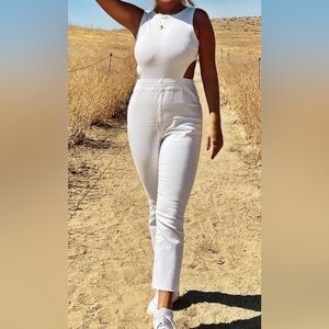 Urban Outfitters High-Waist White Slim Fit Pants - Women's